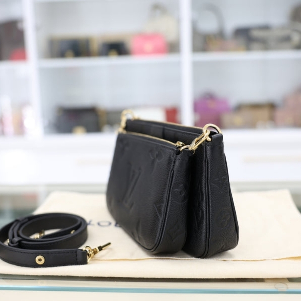 Louis Vuitton Multi Pochette Monogram Empreinte Leather Bag In Black - Picture 4 of 7